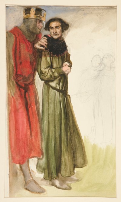 Scena shakespeariana non identificata (due uomini) da Edwin Austin Abbey