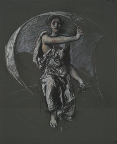 Studio di Figura Non Identificata per Progetto Murale al Campidoglio dello Stato della Pennsylvania, Harrisburg, 1902-1911 da Edwin Austin Abbey