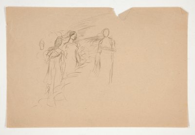 Illustrazione non identificata - Studio di tre figure femminili da Edwin Austin Abbey