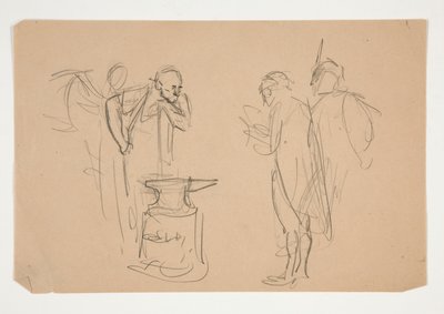 Illustrazione non identificata per Oliver Goldsmith da Edwin Austin Abbey