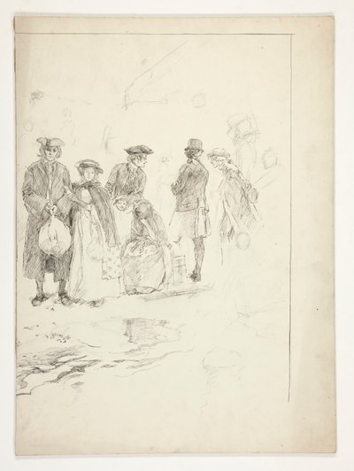 Illustrazione senza titolo per Oliver Goldsmith da Edwin Austin Abbey