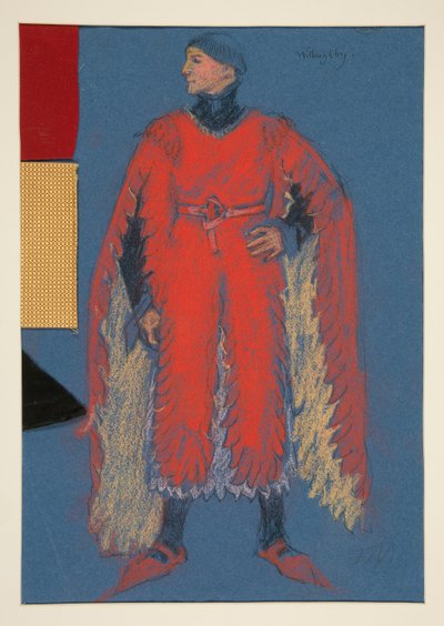 Willoughby, bozzetto di costume per Henry Irving da Edwin Austin Abbey
