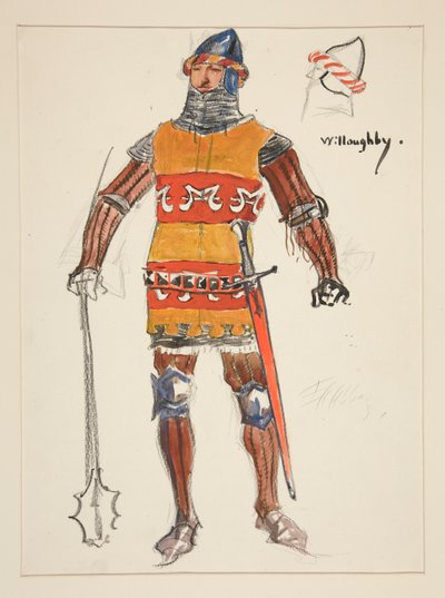 Willoughby, bozzetto del costume per Henry Irving da Edwin Austin Abbey