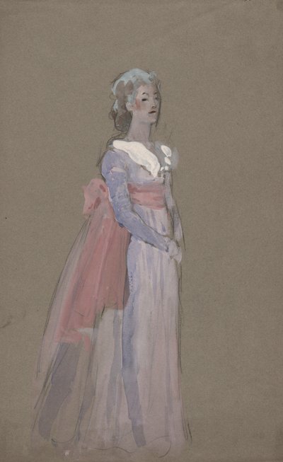 Donna in abito impero - studio di costume per La Tosca da Edwin Austin Abbey