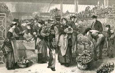 Il mercato dei fiori, Covent Garden, Londra da Edwin Buckman
