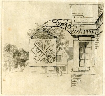 Insegna delle Chiavi Incrociate, St Neots, Cambridgeshire, 1881 da Edwin Edwards