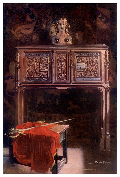 Credenza in quercia scolpita di Luigi XII da Edwin Foley