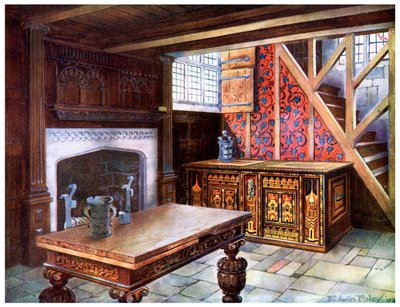 Cassettone intarsiato Nonsuch, 1910 da Edwin Foley