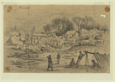 Ospedale da campo del 5º Corpo (Gen. Warren) a Spotsylvania Court House, Va. da Edwin Forbes
