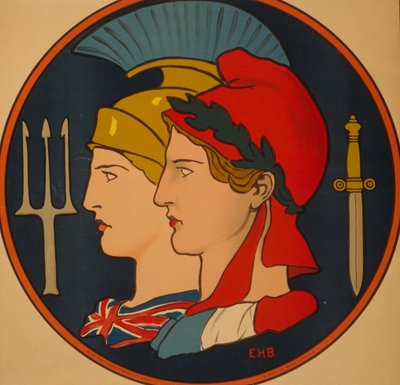 Emblema di Francia e Gran Bretagna da Edwin Howland Blashfield