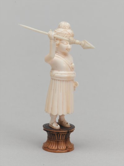 Pedone nero, pezzo degli scacchi, India, circa 1820 da Edwin John Alexander