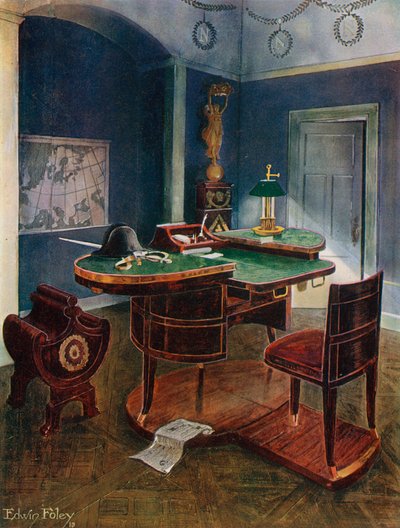 Bureau de Campagne e Bureau en Boite di Napoleone I, Chateau de la Malmaison, Francia da Edwin John Foley