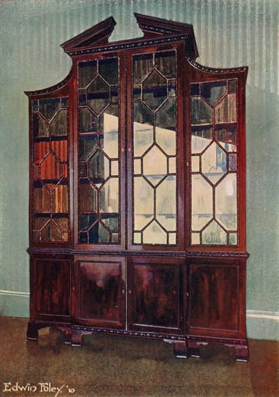 Libreria scolpita Chippendale da Edwin John Foley