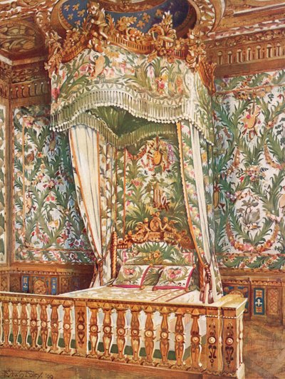 Letto di stato dorato della regina Maria Antonietta da Edwin John Foley