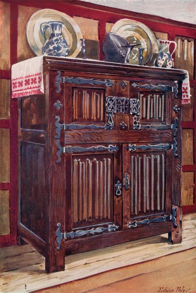 Credenza doppia in quercia da Edwin John Foley