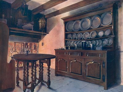 Credenza gallese in quercia da Edwin John Foley