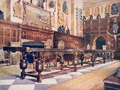 Tavolo da shovelboard nella sala di Littlecote da Edwin John Foley
