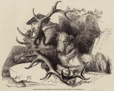 Caccia al cervo nelle Highlands, osservando il corpo da Edwin Landseer
