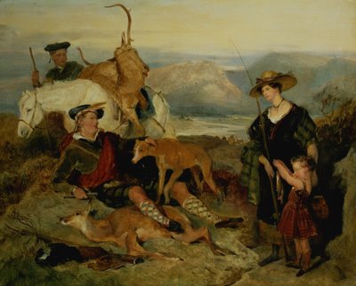 Caccia al Cervo nelle Highlands, con la Duchessa di Bedford, il Duca di Gordon e Lord Alexander Russell da Edwin Landseer