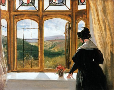 Duchessa di Abercorn che guarda fuori da una finestra da Edwin Landseer