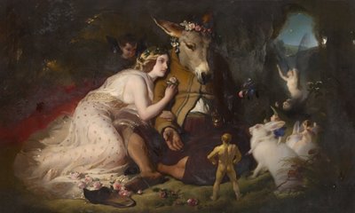 Scena da Sogno di una notte di mezza estate. Titania e Bottom da Edwin Landseer