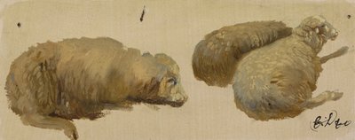 Tre pecore a riposo da Edwin Landseer