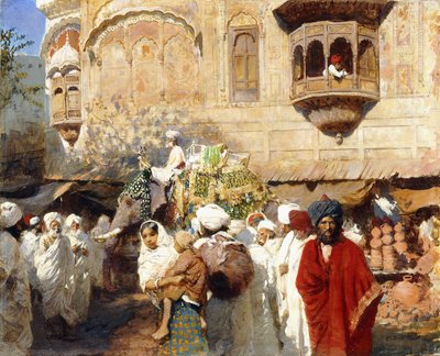 Una strada a Jodphur, India da Edwin Lord Weeks