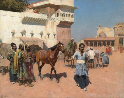 Mercante di cavalli persiano, Bombay, anni 1880 da Edwin Lord Weeks