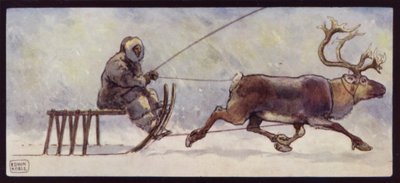 Un lappone e una slitta trainata da renne da Edwin Noble