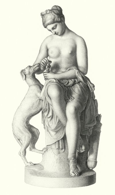 La cacciatrice (incisione) da Edwin Roffe