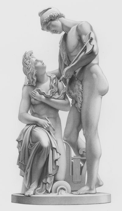 Il boscaiolo, inciso da E Roffe dal gruppo di Schwanthaler, in possesso del Duca di Devonshire da Edwin Roffe