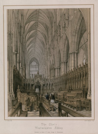 Il coro, Abbazia di Westminster, Londra da Edwin Thomas Dolby