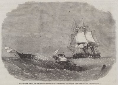 HMS Diadem che prende l