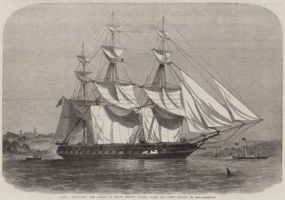 HMS Euryalus, la nave in cui il principe Alfredo fa il suo primo viaggio in mare da Edwin Weedon