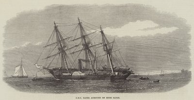 HMS Racer incagliata sulle sabbie di Ryde da Edwin Weedon