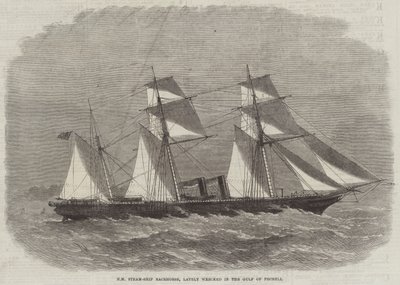 HM Steam-Ship Racehorse, recentemente naufragata nel Golfo di Pecheli da Edwin Weedon