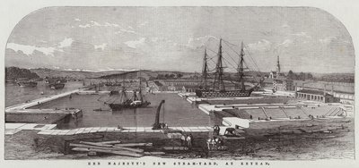 Il nuovo cantiere a vapore di Sua Maestà, a Keyham da Edwin Weedon