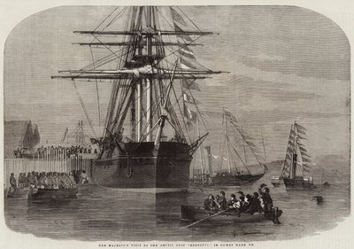 Visita di Sua Maestà alla nave artica Resolute, nel porto di Cowes da Edwin Weedon