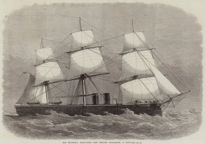 La fregata di ferro rivestita di legno di Sua Maestà Inconstant, 16 cannoni da Edwin Weedon