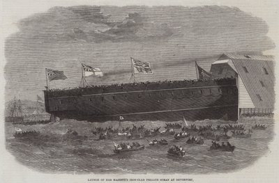 Varo della fregata corazzata di Sua Maestà Ocean a Devonport da Edwin Weedon