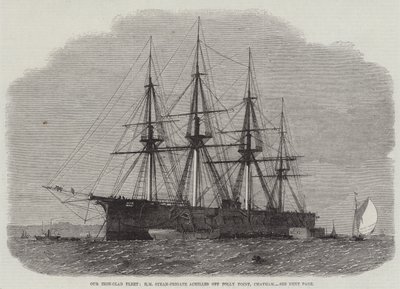 La nostra flotta corazzata, HM Steam-Frigate Achilles al largo di Folly Point, Chatham da Edwin Weedon
