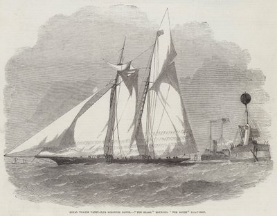 Regata di yacht del Royal Thames Yacht-Club, Lo Squalo che gira la nave faro Mouse da Edwin Weedon