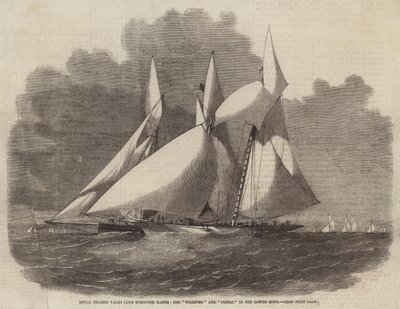 Regata di Schooner del Royal Thames Yacht Club, il Wildfire e il Vestal nel Lower Hope da Edwin Weedon