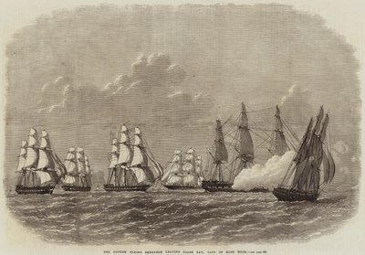 Lo squadrone volante britannico lascia False Bay, Capo di Buona Speranza da Edwin Weedon