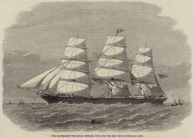 La nave clipper Royal Edward, costruita per la Red Cross Australian Line da Edwin Weedon