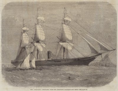 La nave truppa Himalaya, con le batterie Armstrong per la Cina da Edwin Weedon