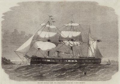 La nuova flotta corazzata, HM Steam-Frigate Royal Oak, 32 cannoni da Edwin Weedon