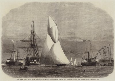La regata oceanica da Gravesend a Harwich, sabato 4 giugno, il Volante vince il premio dei cutter da Edwin Weedon