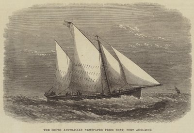 La barca della stampa del giornale del Sud Australia, Port Adelaide da Edwin Weedon