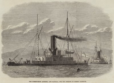 Le navi torretta Abissinia e Magdala, per la difesa del porto di Bombay da Edwin Weedon